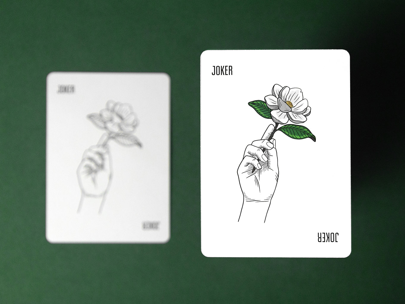 Magnolia White Playing Cards