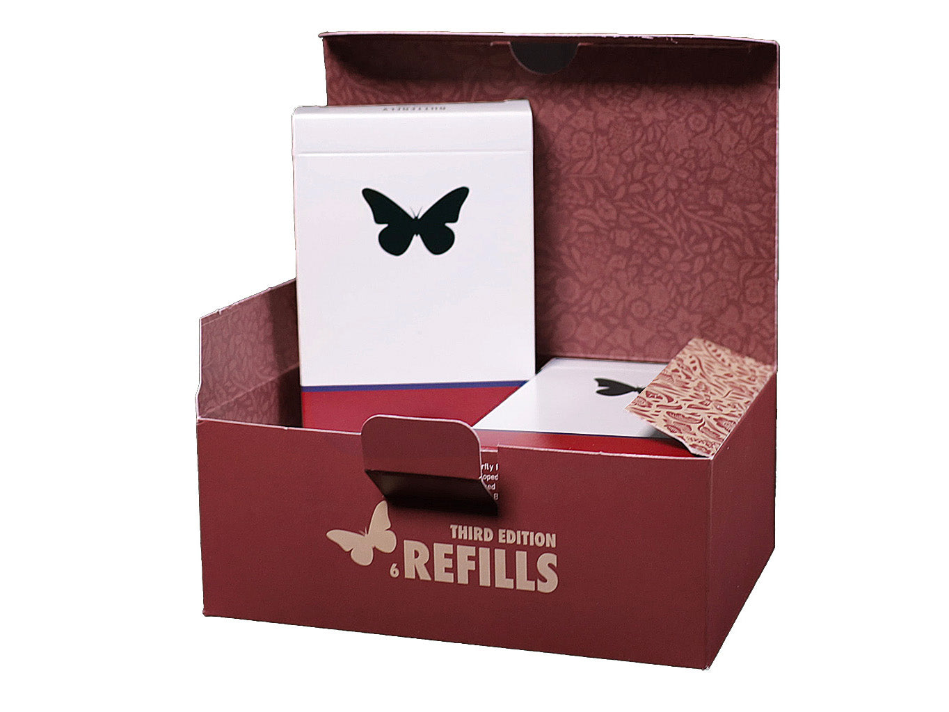 Butterfly Playing Cards 3rd Edition 6 Refills (Red)