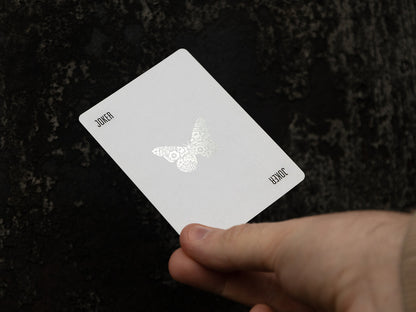 Butterfly Playing Cards Workers Edition Silver