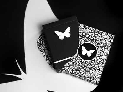 Butterfly Playing Cards Black & White Unmarked