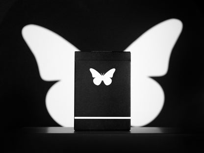 Butterfly Playing Cards Black & White Unmarked