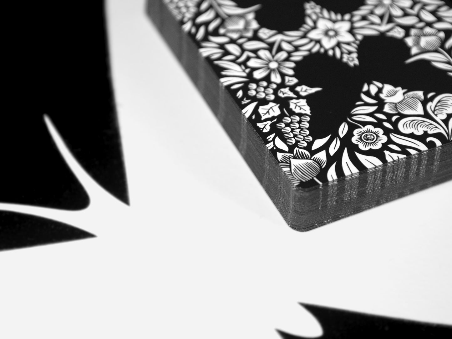 Butterfly Playing Cards Black & White Unmarked