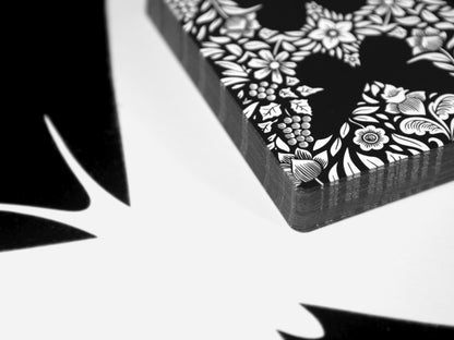 Butterfly Playing Cards Black & White Unmarked