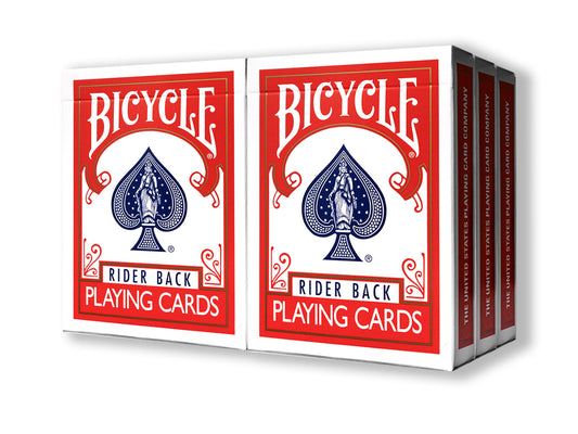 Marked Bicycle Rider Back Playing Cards 2nd Ed. (6 Red Decks)