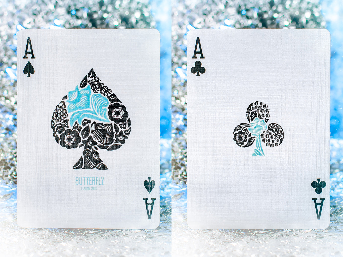 Butterfly Playing Cards Winter Edition Marked