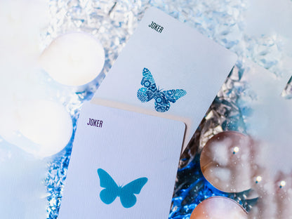 Butterfly Playing Cards Winter Edition Marked