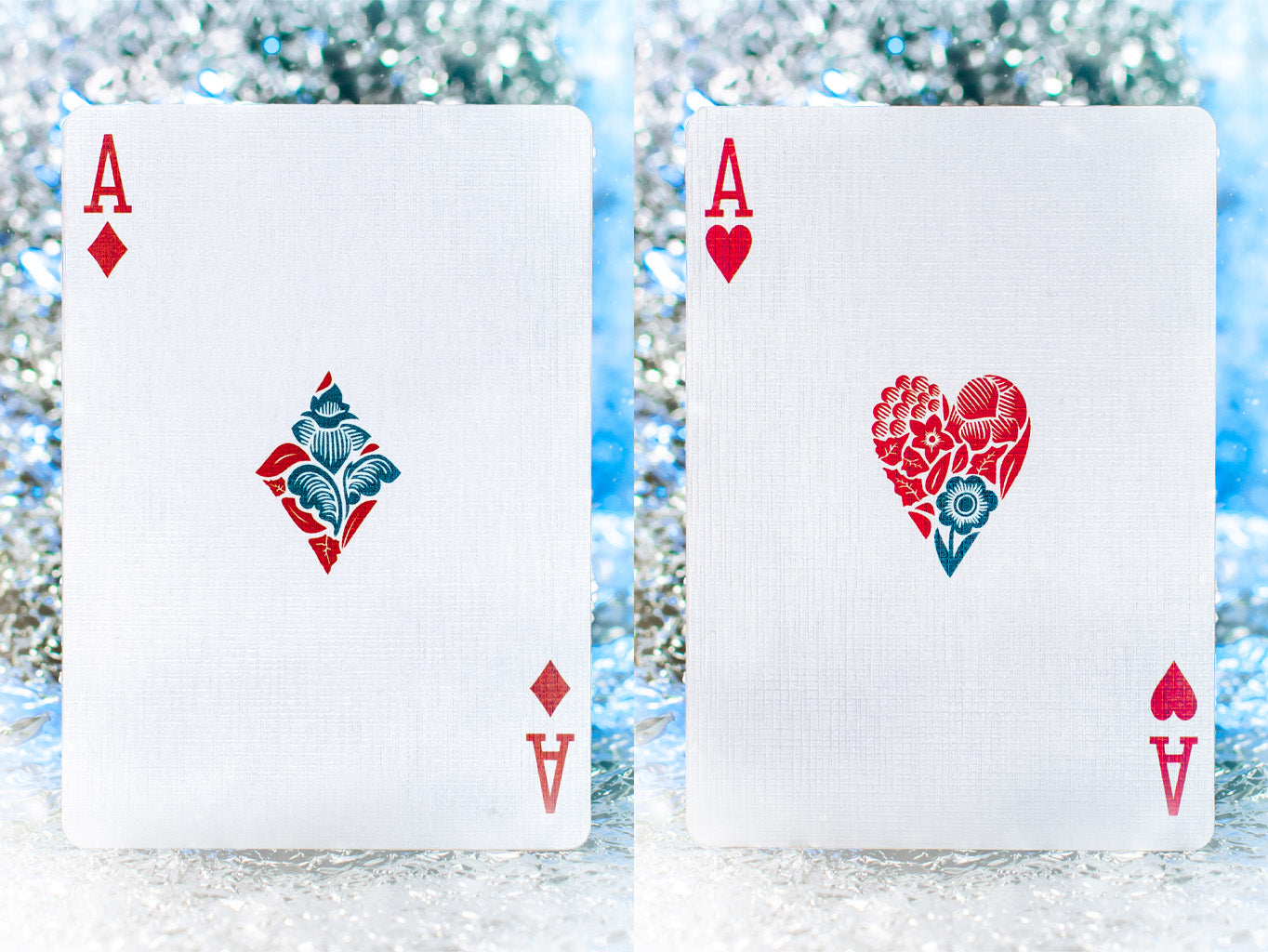Butterfly Playing Cards Winter Edition Marked