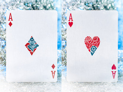 Butterfly Playing Cards Winter Edition Marked